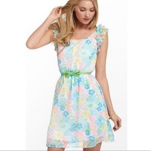 Lilly Pulitzer Dana Floral Ruffle Sleeve Dress